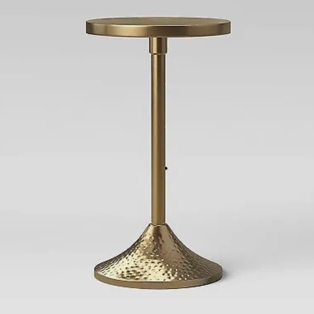 THRESHOLD Lasker Patina Brass Drink Table Brass NWT